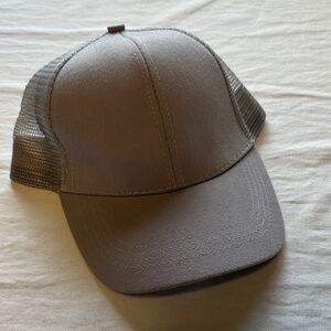 C.C Gray Mesh Back Trucker Cap